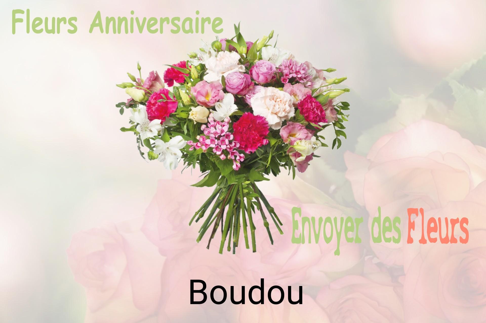 Bouquet de fleurs d’anniversaire livré à Boudou